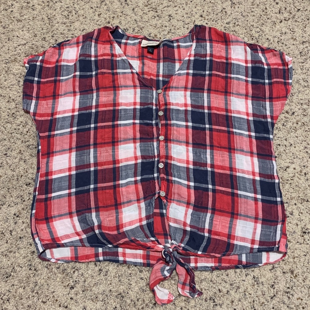 Universal Thread Plaid Top XS